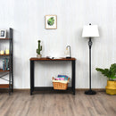 Console Sofa Table W/ Storage Shelf Metal Frame Wood Look Entryway Table HW61495
