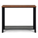 Console Sofa Table W/ Storage Shelf Metal Frame Wood Look Entryway Table HW61495