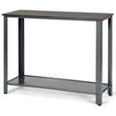 Console Sofa Table W/ Storage Shelf Metal Frame Wood Look Entryway Table HW61495