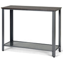 Console Sofa Table W/ Storage Shelf Metal Frame Wood Look Entryway Table HW61495