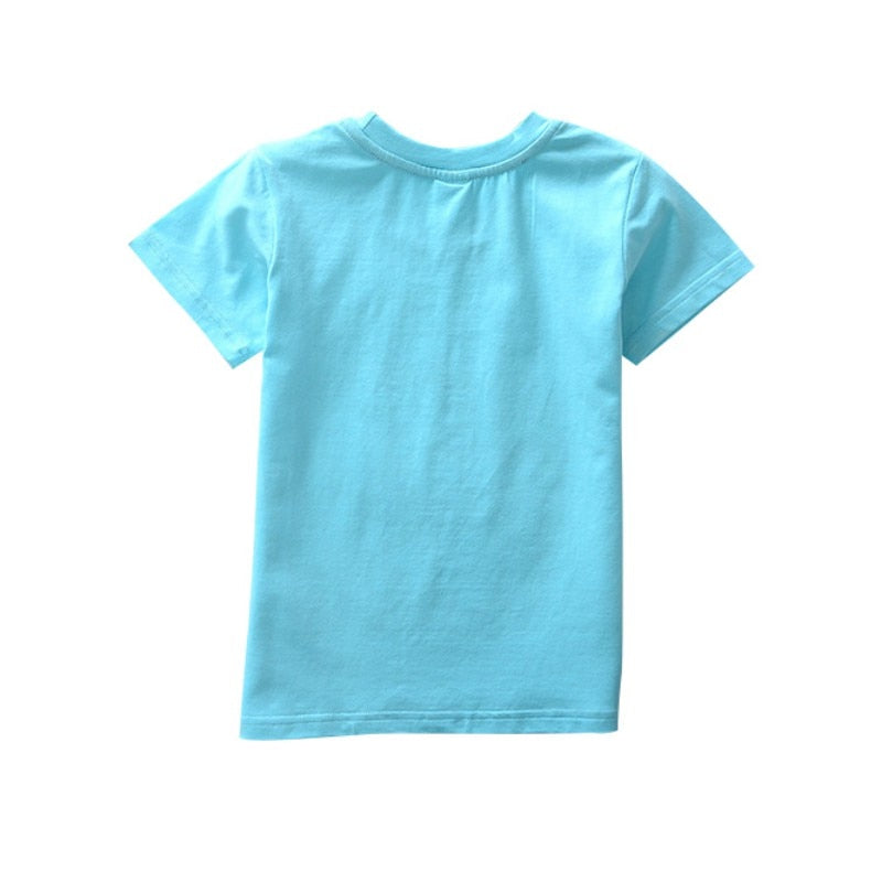 Cotton Baby Boys Casual T-Shirt Sleeve Car Print For Boy Summer Children Toddlder Tee Shirts Tops
