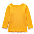 New Autumn Baby Girls Long Sleeve Solid T-shirt Kids Soft Cotton Tops Tees Casual Blouse