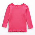 New Autumn Baby Girls Long Sleeve Solid T-shirt Kids Soft Cotton Tops Tees Casual Blouse