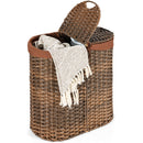 Handwoven Laundry Hamper Laundry Basket w/2 Removable Liner Bags HW67574