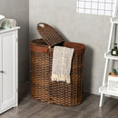 Handwoven Laundry Hamper Laundry Basket w/2 Removable Liner Bags HW67574