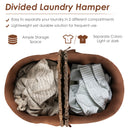 Handwoven Laundry Hamper Laundry Basket w/2 Removable Liner Bags HW67574