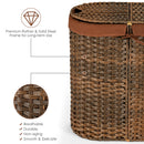 Handwoven Laundry Hamper Laundry Basket w/2 Removable Liner Bags HW67574