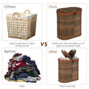 Handwoven Laundry Hamper Laundry Basket w/2 Removable Liner Bags HW67574