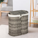 Handwoven Laundry Hamper Laundry Basket w/2 Removable Liner Bags HW67574