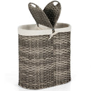 Handwoven Laundry Hamper Laundry Basket w/2 Removable Liner Bags HW67574