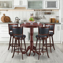 5pcs Pub Table Set 30" Round Bar Height Table & 4pcs Swivel Bar Stools HW58966+KC52729+