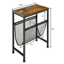 Narrow End Table Magazine Holder Sling Industrial Accent Console Table HW67034