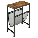 Narrow End Table Magazine Holder Sling Industrial Accent Console Table HW67034