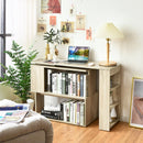 L-Shaped Rotating Corner Computer Desk Study Laptop Table w/ Bookshelves