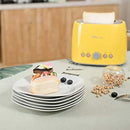 6-Piece 7.5 Inch White Porcelain Dessert Plate Set Snack Fruit Cake Plate Dishes Set Kitchen