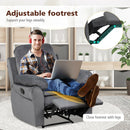 Recliner Chair Single Sofa Armchair Sleeper Lounger w/ Footrest Grey/Brown HV10010