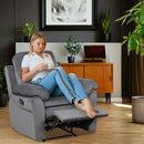 Recliner Chair Single Sofa Armchair Sleeper Lounger w/ Footrest Grey/Brown HV10010