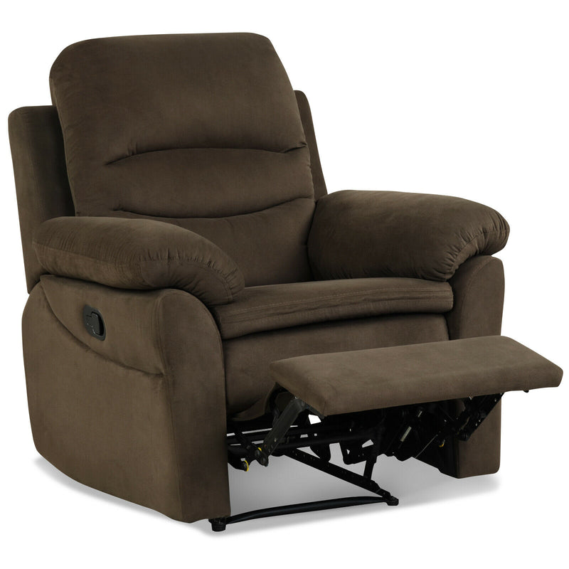 Recliner Chair Single Sofa Armchair Sleeper Lounger w/ Footrest Grey/Brown HV10010