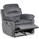 Recliner Chair Single Sofa Armchair Sleeper Lounger w/ Footrest Grey/Brown HV10010