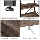 47" Console Table 3 Tier Industrial Sofa Table Metal Frame Rustic HW67065