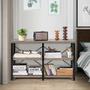 47" Console Table 3 Tier Industrial Sofa Table Metal Frame Rustic HW67065