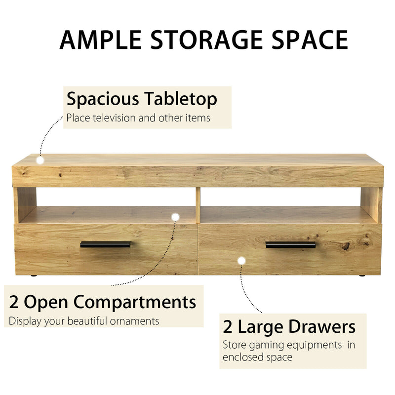 TV Stand Entertainment Media Center for TV's up to 60" w/ 2 Drawers HW67599