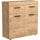 Free Standing Storage Cabinet Floor Cabinet w/ 2 Drawers Doors & Shelves HW67597+