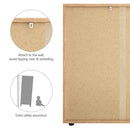 Free Standing Storage Cabinet Floor Cabinet w/ 2 Drawers Doors & Shelves HW67597+