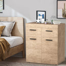 Free Standing Storage Cabinet Floor Cabinet w/ 2 Drawers Doors & Shelves HW67597+