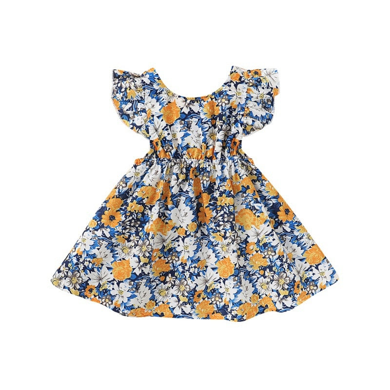 Baby Girls Dress Summer New Girl Floral Dress Baby Sister-Set Cotton Floral Princess Dress Sundresses New Arrival