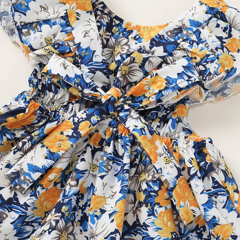 Baby Girls Dress Summer New Girl Floral Dress Baby Sister-Set Cotton Floral Princess Dress Sundresses New Arrival