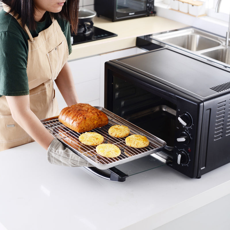 Baking Tray with Rack (2Pans+2Racks) Stainless Steel Non Toxic Baking Pan