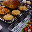 Baking Tray with Rack (2Pans+2Racks) Stainless Steel Non Toxic Baking Pan