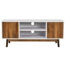 TV Stand Entertainment Media Console w/2 Storage Cabinets & Open Shelves