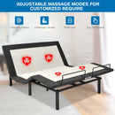 Queen Size Adjustable Bed Base Electric Bed Frame w/ Massage Modes HW67766