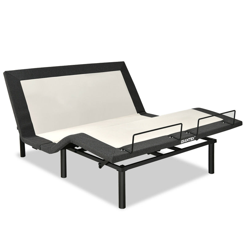 Queen Size Adjustable Bed Base Electric Bed Frame w/ Massage Modes HW67766