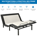 Queen Size Adjustable Bed Base Electric Bed Frame w/ Massage Modes HW67766