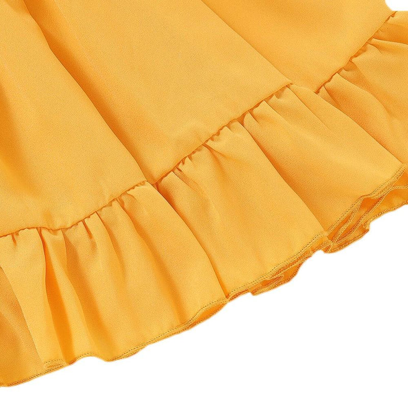 Summer Casual Girls Dress Baby Girls Solid Color Sleeveless Kids Princess Dresses