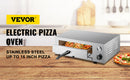 Electric Pizza Oven Countertop Stainless Steel Up to 12/16 Inch Baker Kitchen