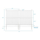 Outdoor Privacy Screen Space Divider Patio Garden 36''x 48'' White,2-Pack