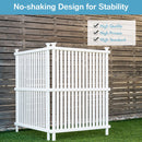 Outdoor Privacy Screen Space Divider Patio Garden 36''x 48'' White,2-Pack