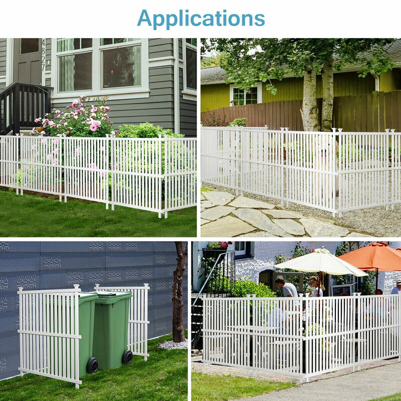 Outdoor Privacy Screen Space Divider Patio Garden 36''x 48'' White,2-Pack