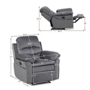 Recliner Chair Single Sofa Armchair Sleeper Lounger w/ Footrest Grey/Brown HV10010