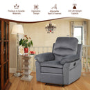 Recliner Chair Single Sofa Armchair Sleeper Lounger w/ Footrest Grey/Brown HV10010
