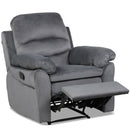 Recliner Chair Single Sofa Armchair Sleeper Lounger w/ Footrest Grey/Brown HV10010