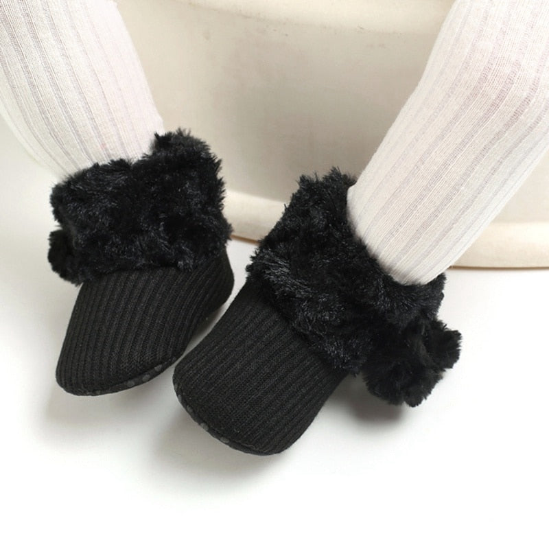 Newborn Baby Girl Boy Cotton Boots Casual Shoes First Walkers Boot Cute Non-slip Soft Sole Shoes