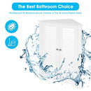 Corner Storage Cabinet W/Shutter Doors&Adjustable Shelf Freestanding Cabinet