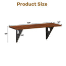 40"x14" Wall-Mounted Desk Rubber Wood Dining Table Space Saving HW67695
