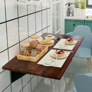 40"x14" Wall-Mounted Desk Rubber Wood Dining Table Space Saving HW67695