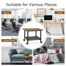 2-Tier Rolling Under Desk Printer Cart Machine Stand Storage Rack Brown HW62954FG